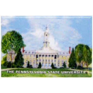 magnet with Old Main and The Pennsylvania State University